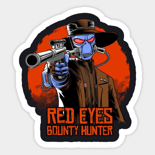 Red Eyes Hunter Sticker by joerock